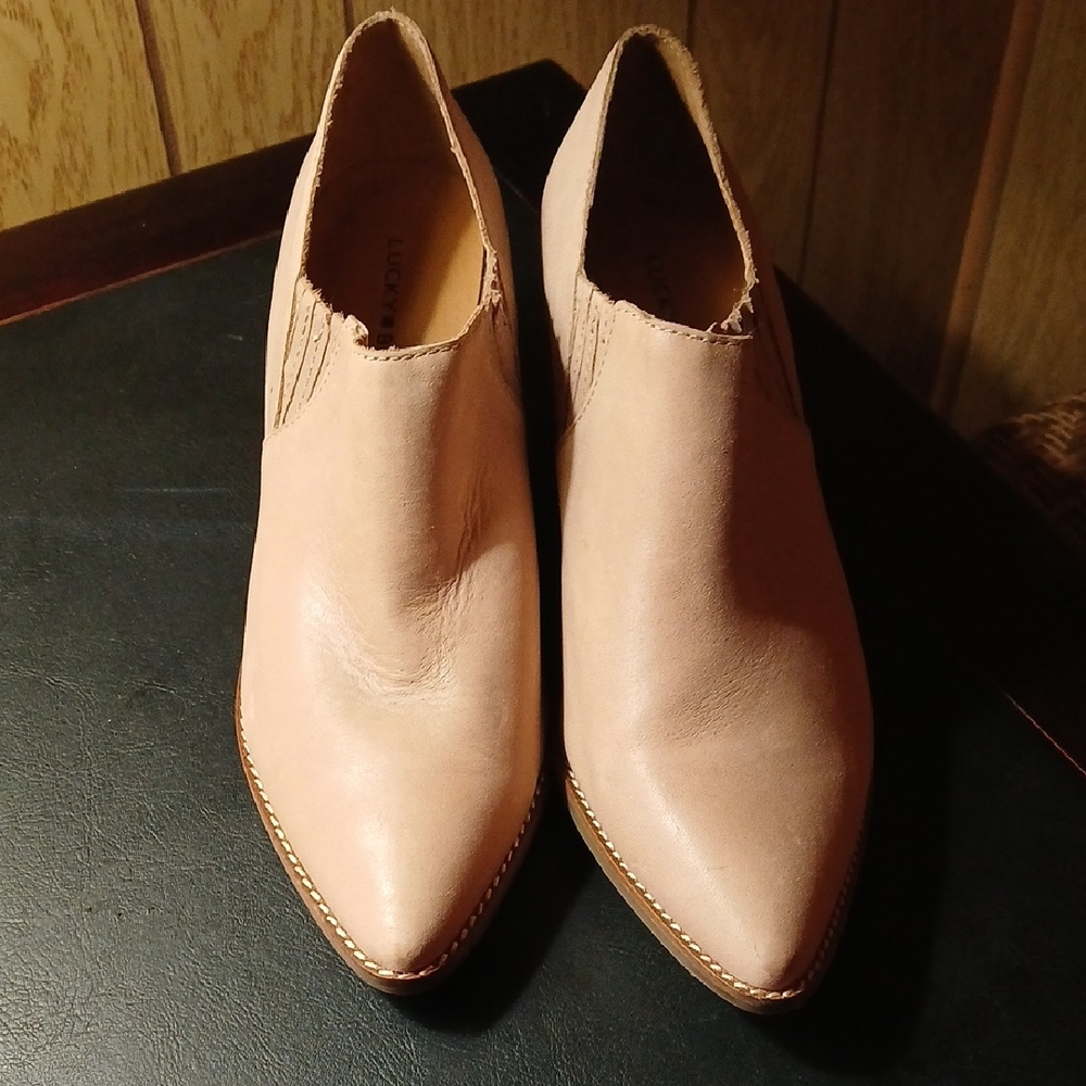 Lucky Brand Cream Ankle Booties